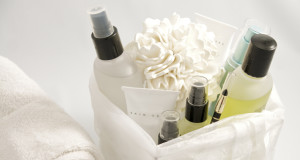 skin care products in a basket